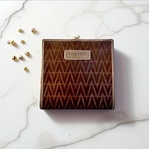 Vintage Mario Valentino Brown Patent Leather Kiss-lock Wallet